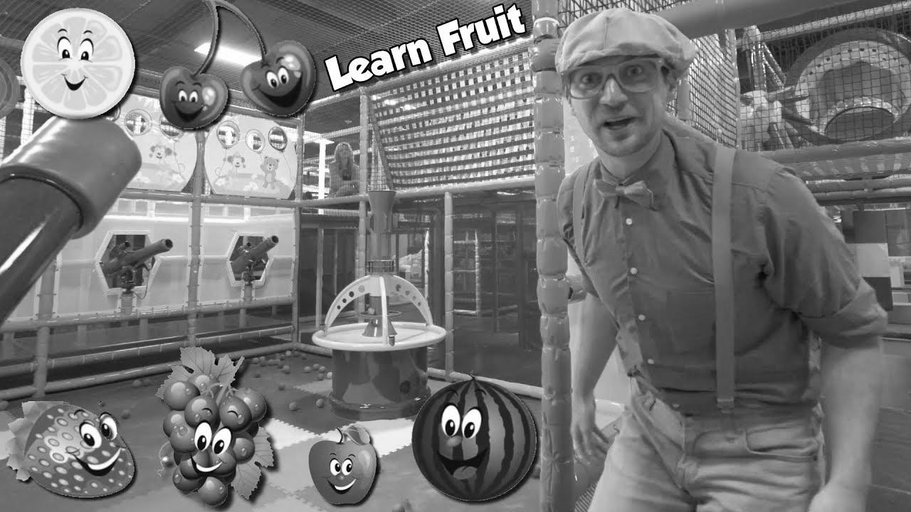 Learn Fruits with Blippi |  Educational Indoor Playground Movies for Children